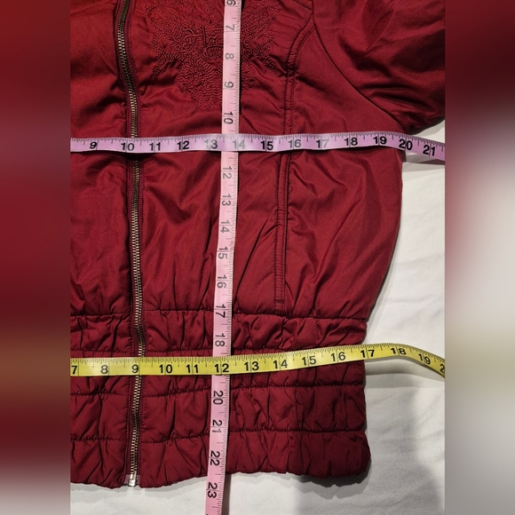 Harley-Davidson Maroon Embroidered Jacket Women's Medium - Picture 10 of 14